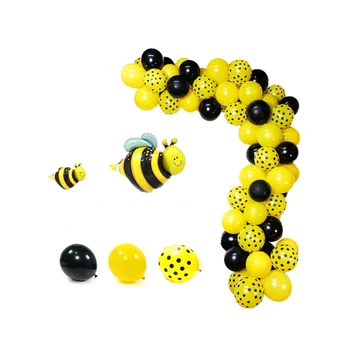 

Kids Bee Birthday Party Balloon Decoration Yellow Balck Balloon Garland Bee Balloon Arch Kit Baby Shower Confetti Balloon Banner