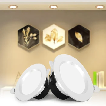 

LED Downlight 220V 5W 7W 12W 18W Recessed Round Led Spot Light Fixture 2.5/3/4/6 Inch Downlights for Home Lighting White/Warm