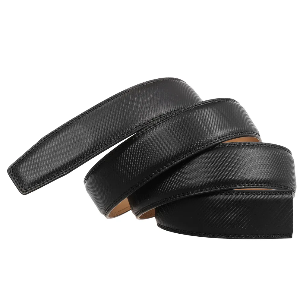 Fashion Man Automatic Ratchet Genuine Leather Belt Strap Without Holes Ratchet Belt Strap
