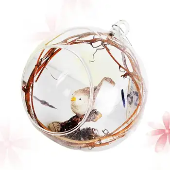 

5pcs Adornment Fashion Chic Creative Stylish Micro Landscape Bird Nest Ornament Bird Nest Decoration Glass Bird Nest Decor Bird