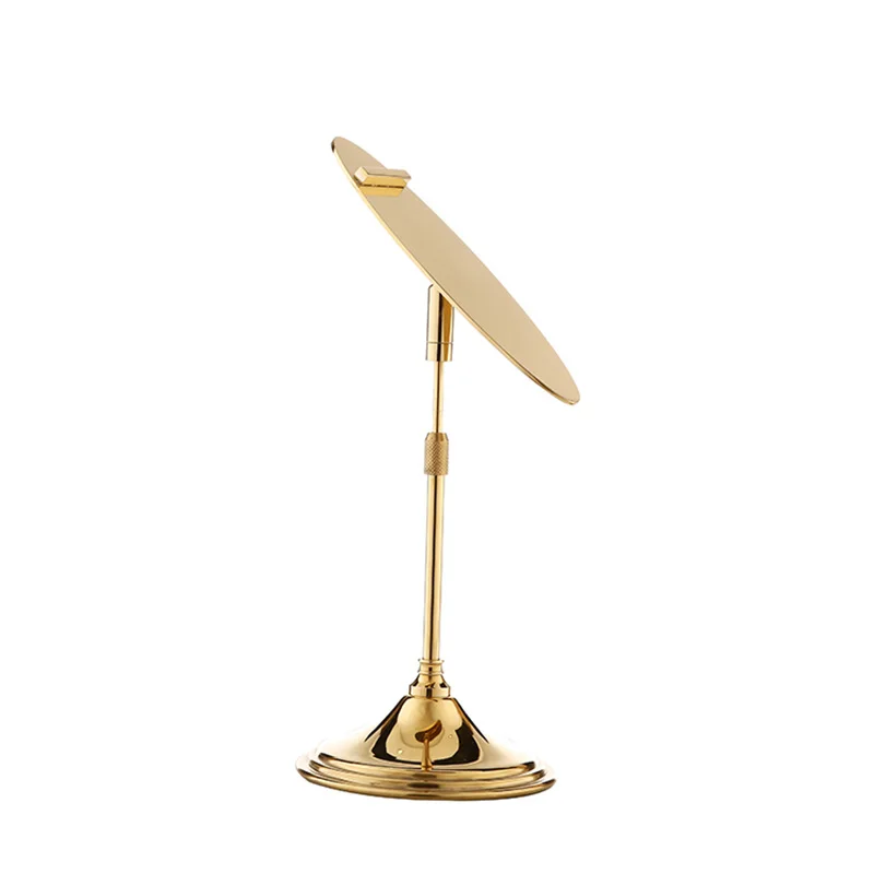 

XJ038 Shoe Display Riser Gold Coated New Arrival Adjustable Height Shop Fittings Show Holder