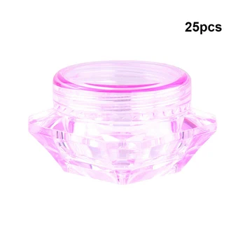 

25Pcs 5g Diamond Shape Cream Container Empty Cosmetic Sample Container Plastic Clear Cream Jar Makeup Tool