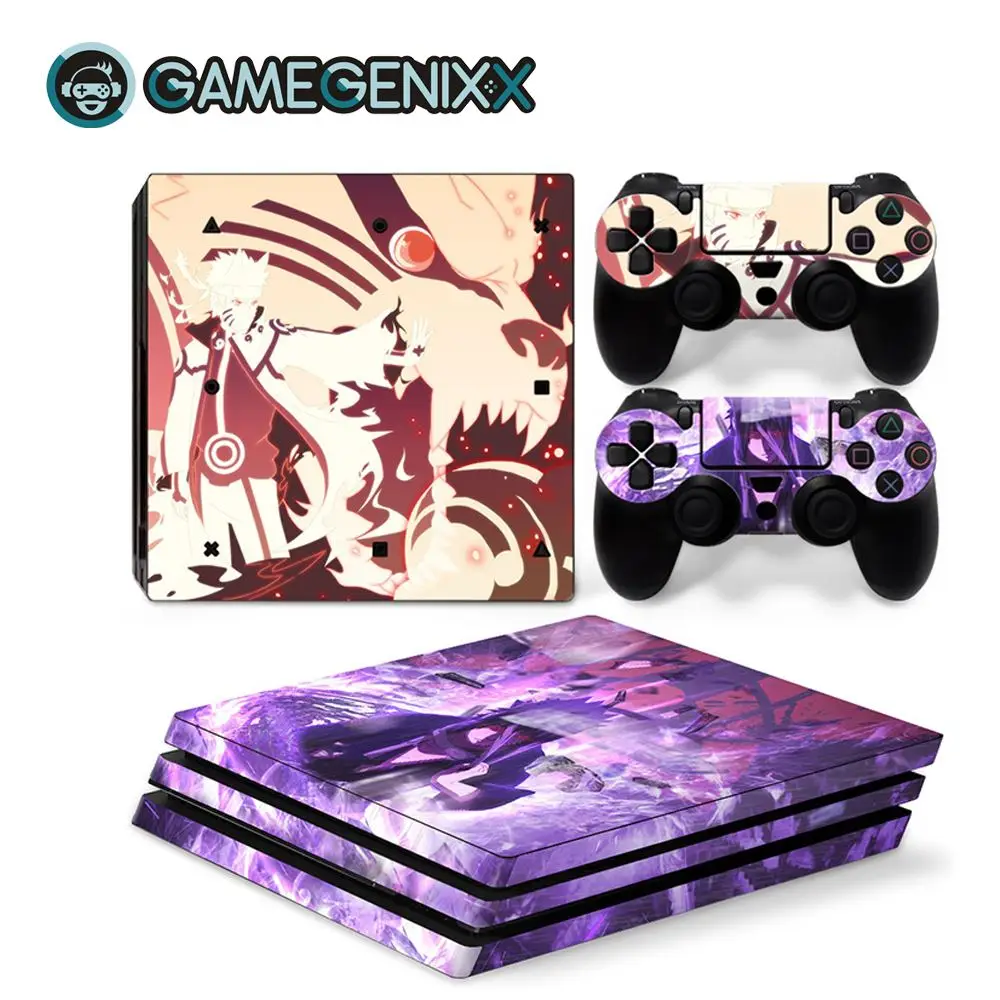 Naruto GAMEGENIXX Кожа Наклейка Защитная Наклейка Обложка для PS4 Pro консоли и 2 контроллеров-Наруто - Цвет: Naruto