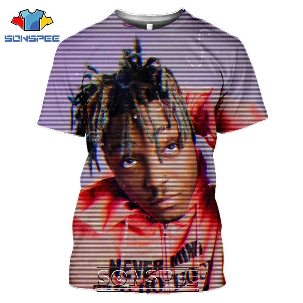 SONSPEE T-shirts Juice Wrld 3D Print Men Women Hip Hop Singer Short Sleeve Streetwear Rap Respect Casual Tees Tops Shirt (13)