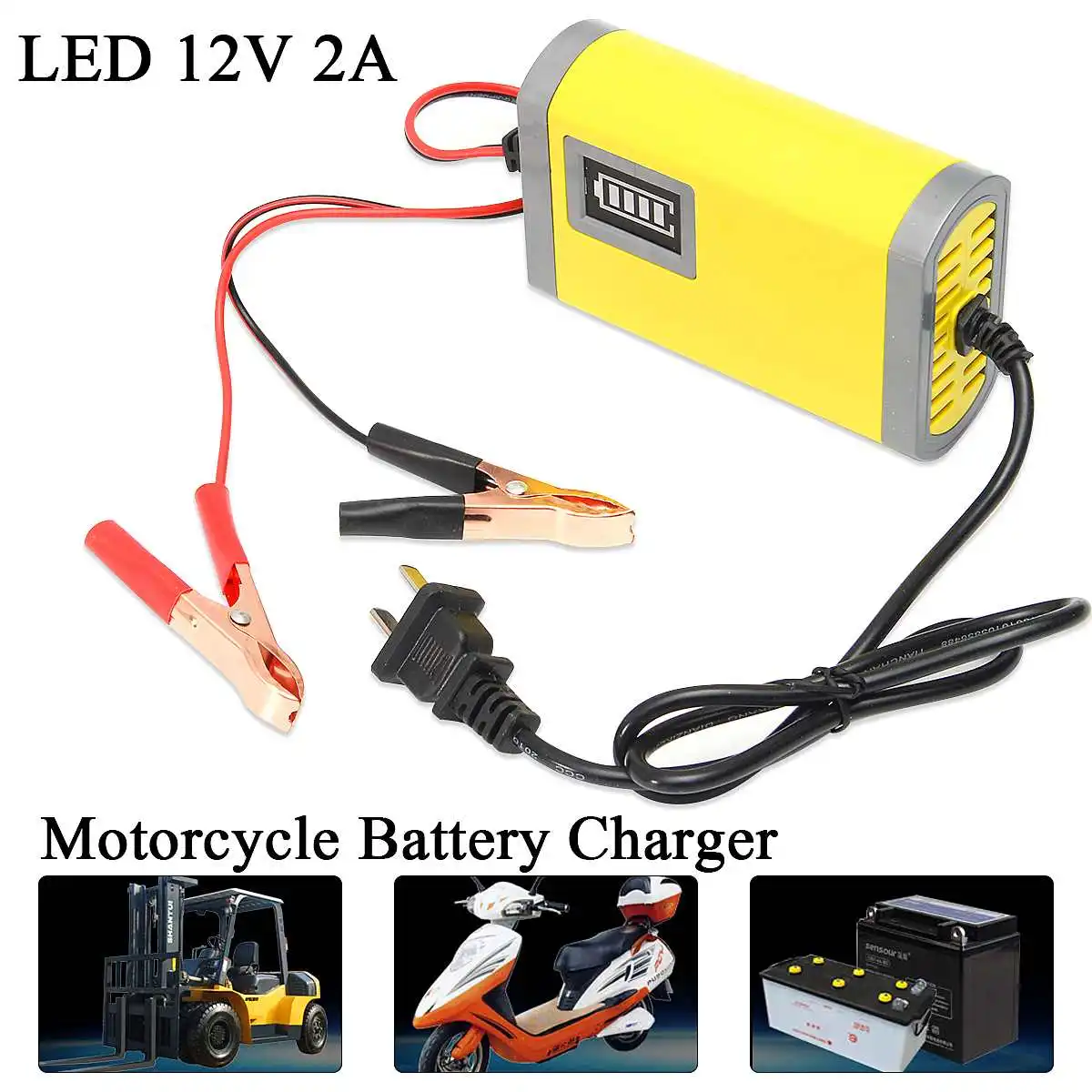 Order online Online Sale, price comparison Quick delivery 12V 2A Smart  Automatic Battery Charger for Motorcycle LED Maintainer Trickle@ 