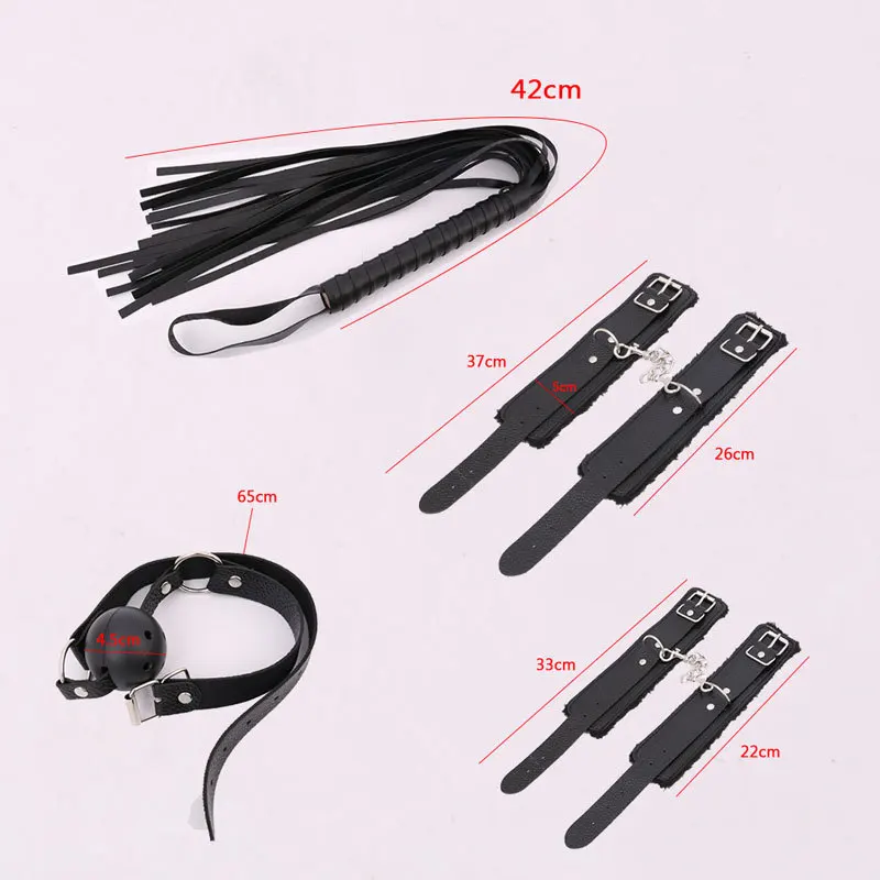 Секс Связывание набор наручники зажимы для сосков кляп кнут Веревка игрушки пар