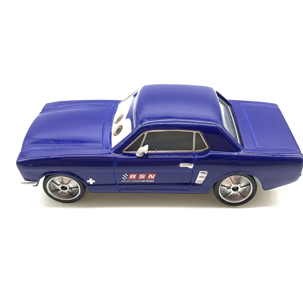 Disney Pixar тачки Brent Mustangburger 1:55 литья под давлением из металлического сплава игрушечный автомобиль модель день рождения детей, мальчика подарок на Рождество