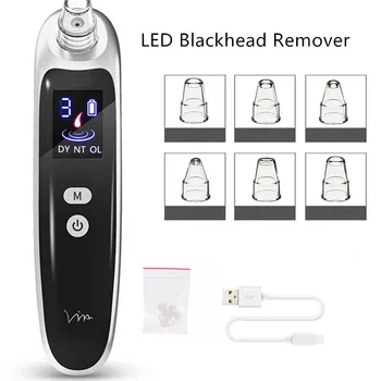 

6 Head Blackhead Remover Vacuum Face Nose blackhead Acne Black Dot Pimple Cleaner Care Tools electric vacuum blackhead remover
