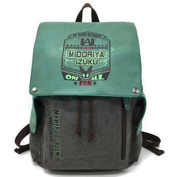 

Anime My Hero Academia Attack on Giant Backpack Canvas Drawstring Cover Double Shoulder Bag Women Men Dropship New Arrival