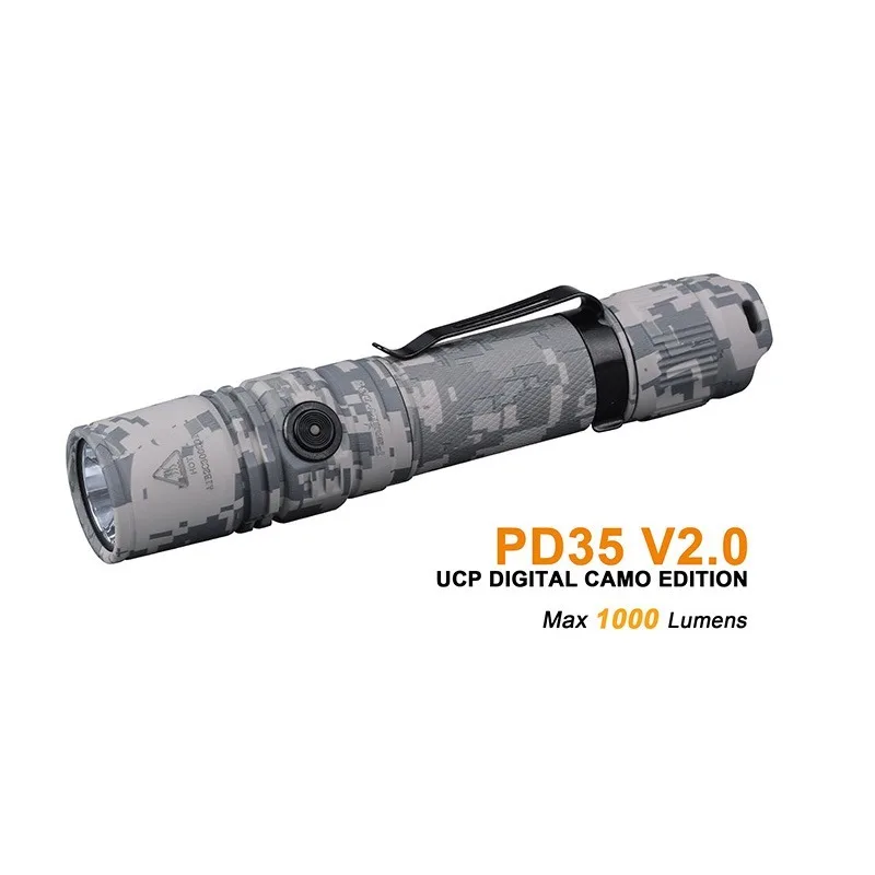 Новинка FENIX PD35 V2.0(цифровой камуфляж) Cree XP-L HI V3 светодиодный тактический фонарь 1000 люмен