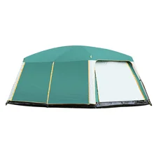 Открытый Большой Космический кемпинговый тент 8-10 человек использует ветрозащитный счет двухслойный Водонепроницаемый Кемпинг Пляжная палатка