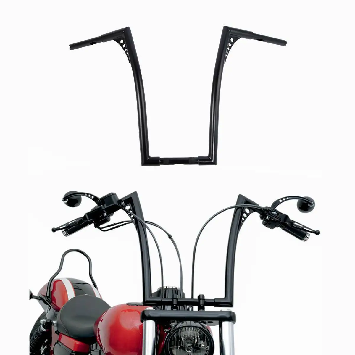 Мотоцикл 2" Rise винтажный король широкий руль для мотоцикла руль для Harley FLST FXST Sportster XL