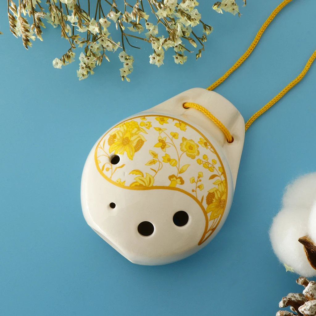 6 Holes Alto Glaze Ceramic Ocarina Decoration Ornament Craft Collectable