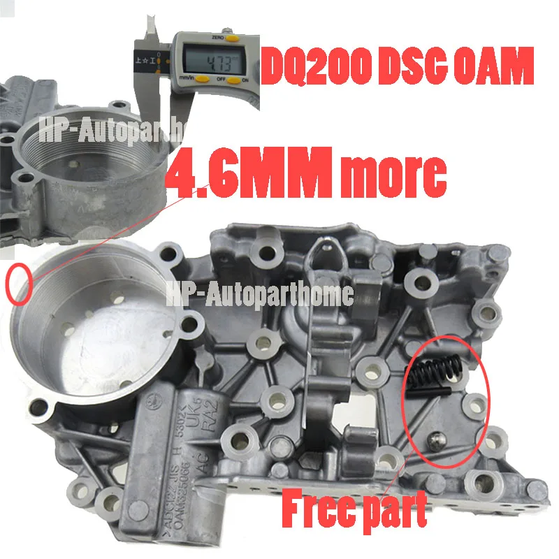 DQ200 DSG 0 обновления более 4,6 мм 7-Скорость автоматическая коробка передач аккумулятор Корпус для Audi VW 0AM325066R 0AM325066AC 0AM325066C - Цвет: Темно-серый