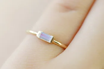 

S925 Sterling Silver Moonstone Ring - 010
