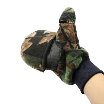 

Hunting Fishing Gloves Fleece Anti-slip wear-resistant Half Finger Gloves Outdoor Sport Camouflage Gel Protection Fish Equipment