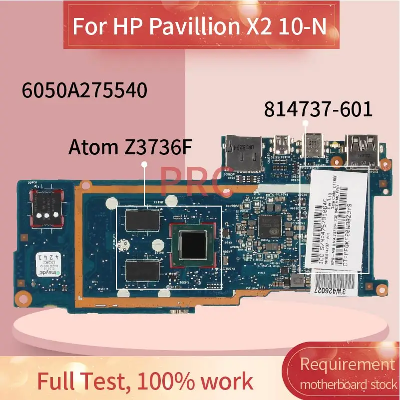 Материнская плата для ноутбука HP Pavillion X2 10-N Atom Z3736F 6050A275540 SR20D материнская 814737-601