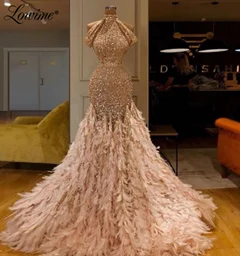 style 4 Роскошное вечернее платье из перьев Саудовской Аравии, вечерние блестящие платья для свадеб, женские длинные платья для выпускного вечера в Дубае - Цвет: style 4