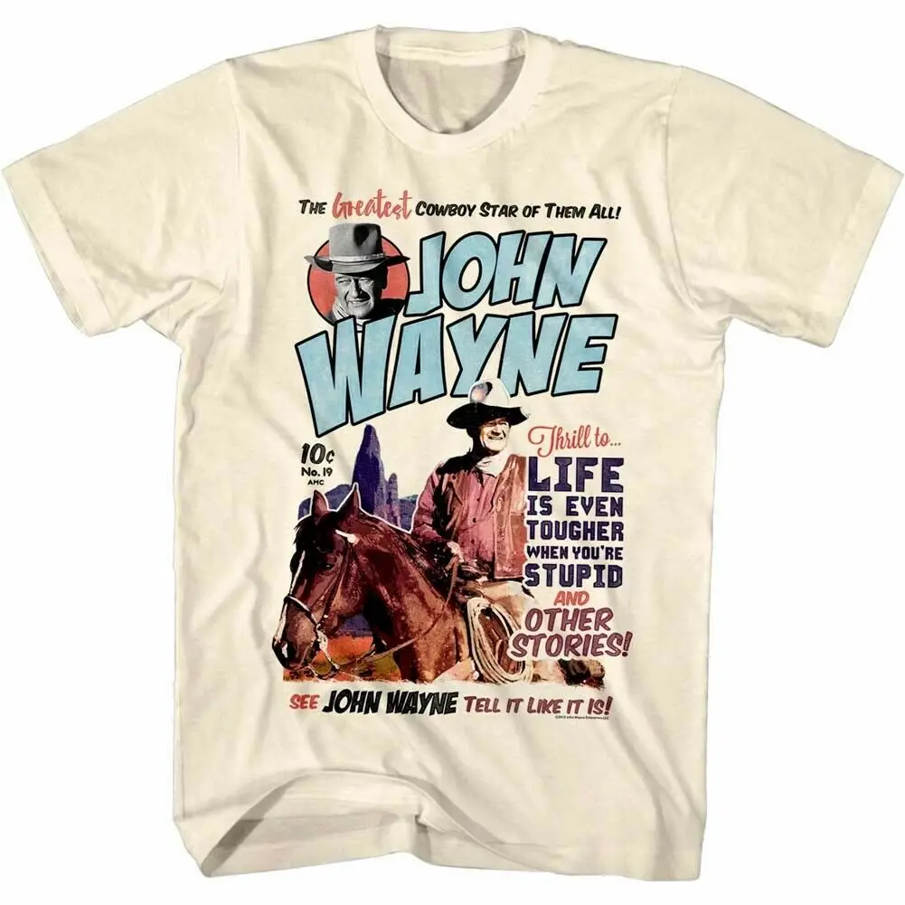 Мужская Ковбойская футболка John Wayne с изображением супергероев из комиксов