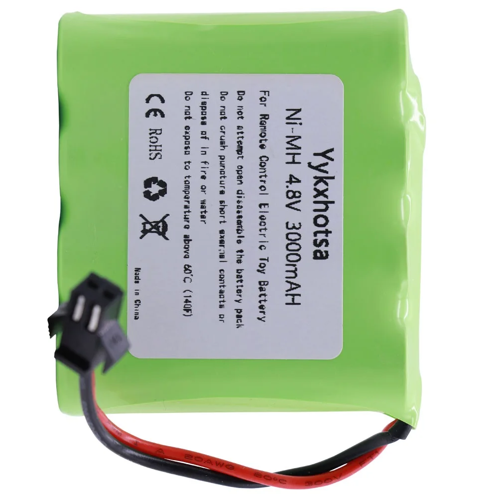 NIMH аккумулятор 4,8 V 3000mAh для радиоуправляемых игрушек машинки танки роботы лодки пистолеты Ni-MH 4,8 v 2400mAh аккумулятор AA упаковка SM/JST/EL-2P/Tamiya