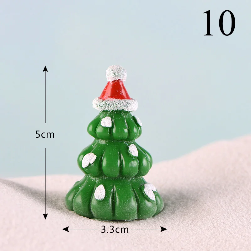 Милый снеговик мини-фигурка рождественские маленькие украшения Kawaii Санта Клаус Лось Рождественская елка миниатюры ремесла для декора рабочего стола - Цвет: 10