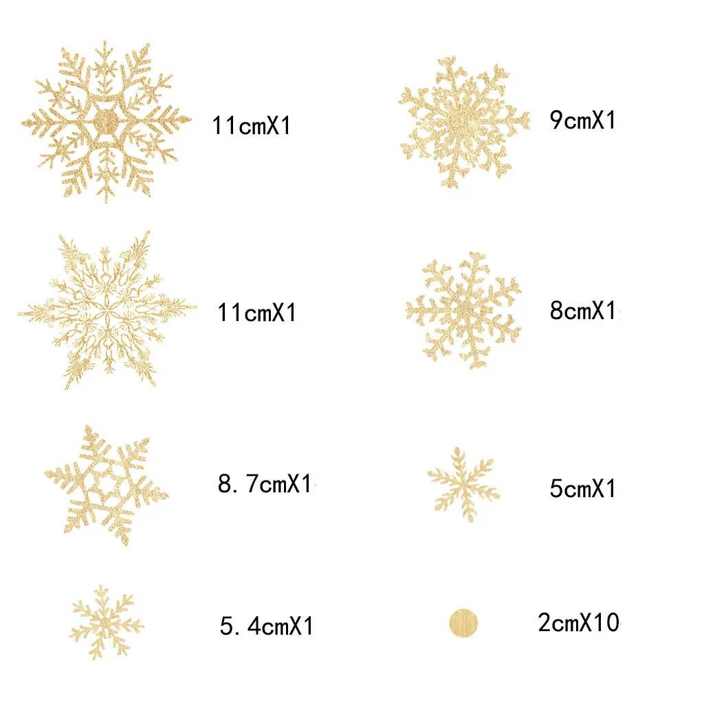 Золотая комбинация, снежинка, наклейка на окно, зимняя стеклянная Наклейка на стену, детская комната, Рождественское украшение для дома, год, TT