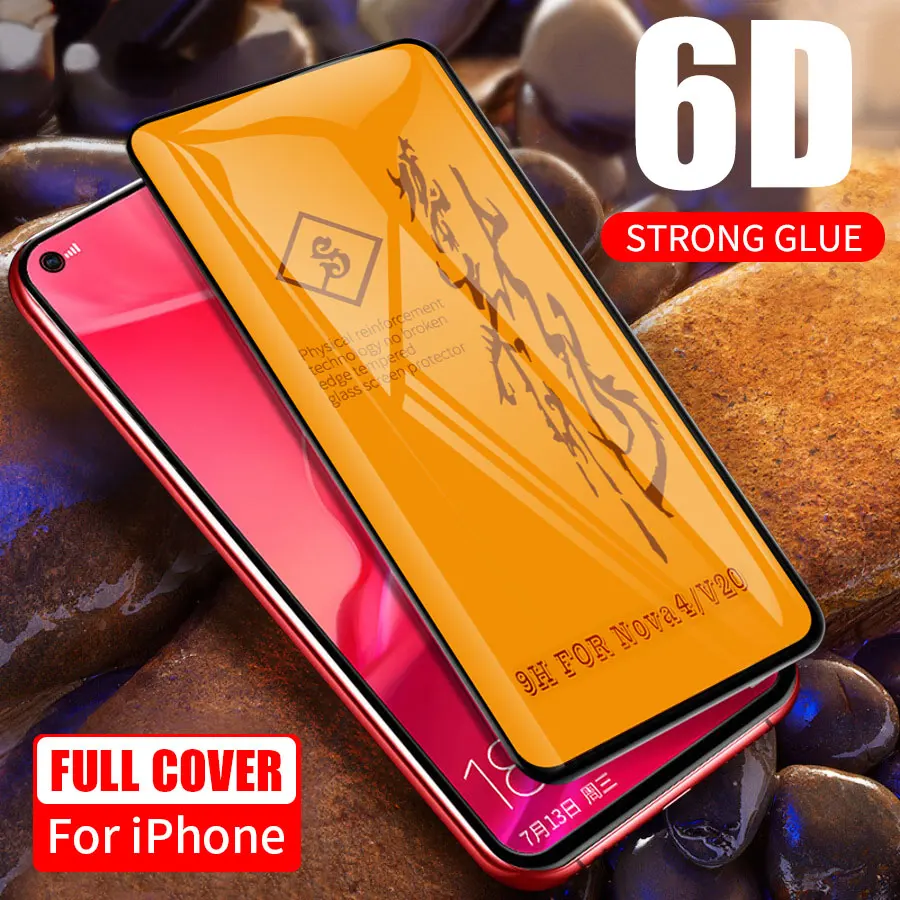 6D полное клеевое покрытие из закаленного стекла для huawei Nova 5 5i Pro Sceen prodector 4 4e 3 3i 2i