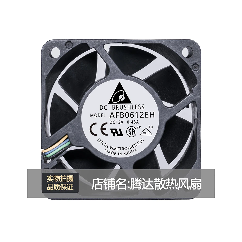 

For Delta AFB0612EH -6Z22 6CM 0.48A 6025 PWM adjustable speed double ball fan 60X60X25mm cooling fan cooler