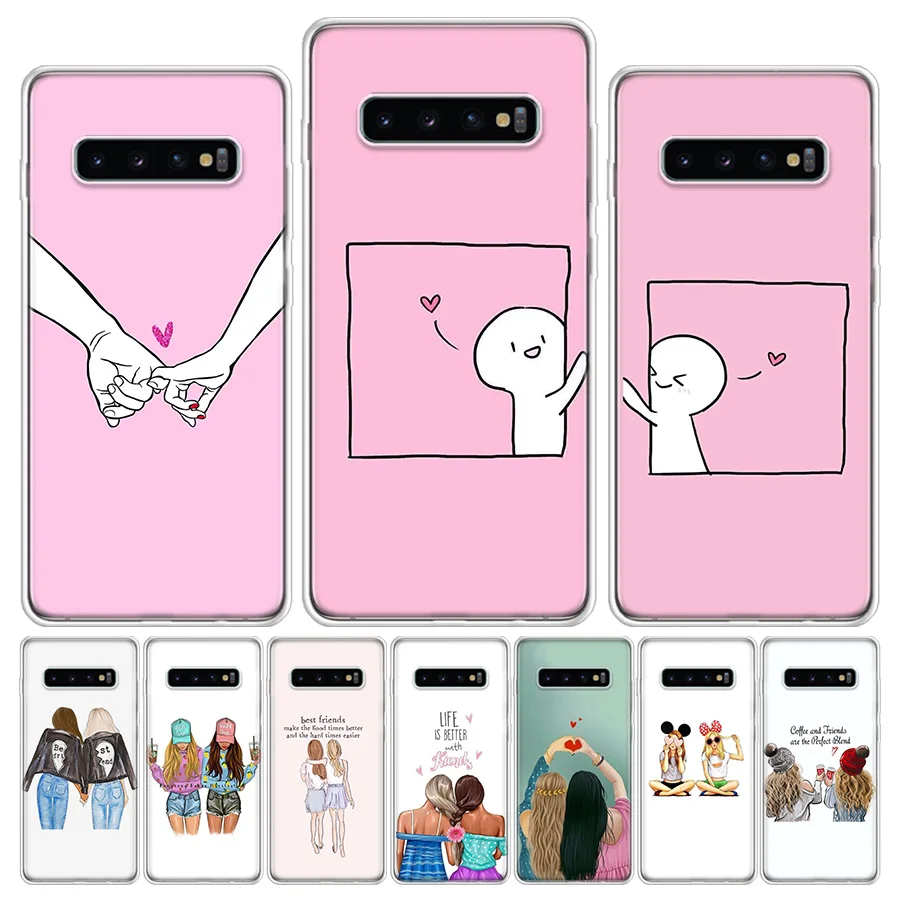 Best Friends BFF Matching Phone Case For Galaxy Note 10 Lite 20 Ultra 9 8 Samsung A70 A50S A40 A30 A20E A10S A9 A8 A7 Plus Cover | Мобильные