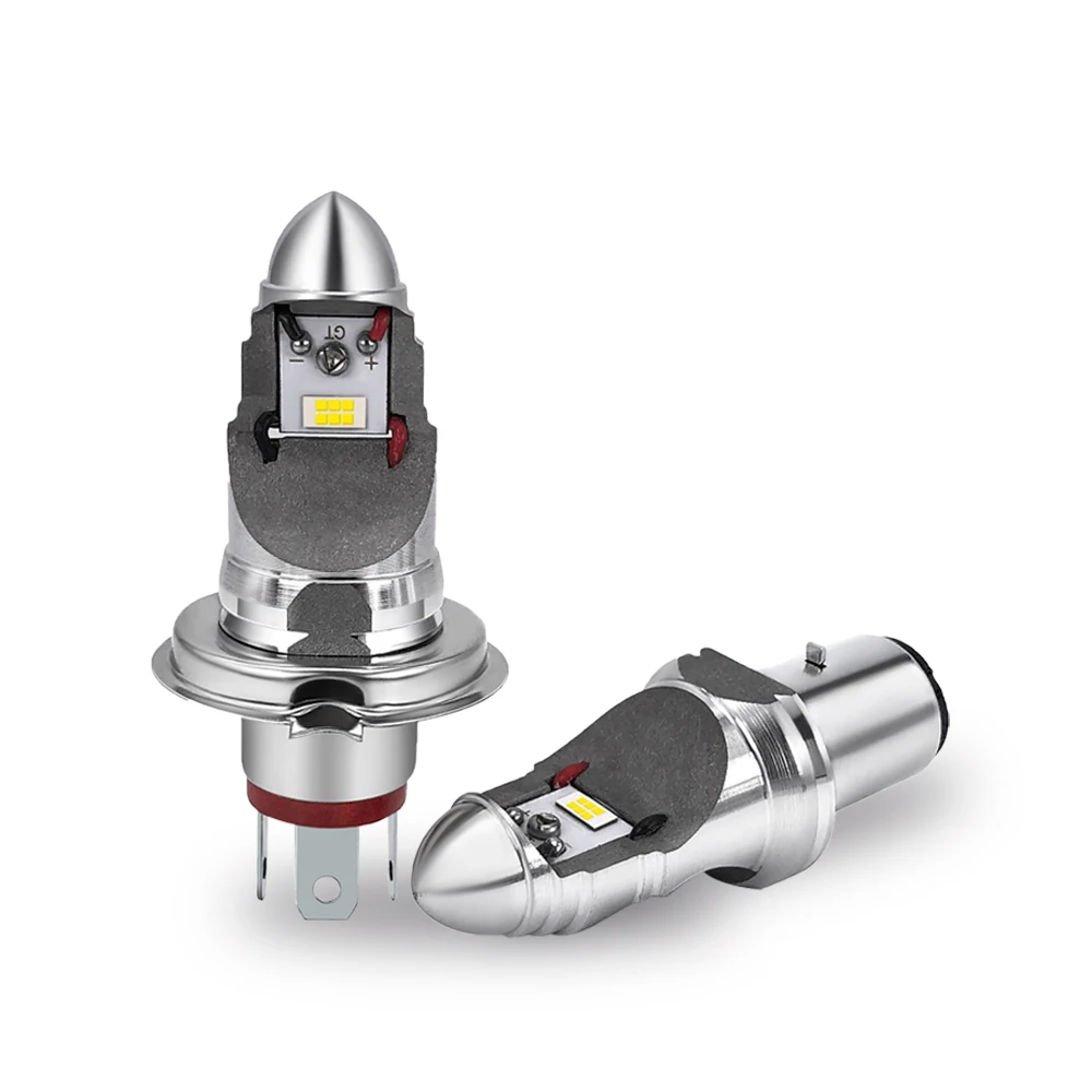 Motorcycle H4 Led Headlight 12V HS1 H4 BA20D Moto Bulbs 4000lm Super Bright White Motorbike Head Lamp Scooter Accessories Moto