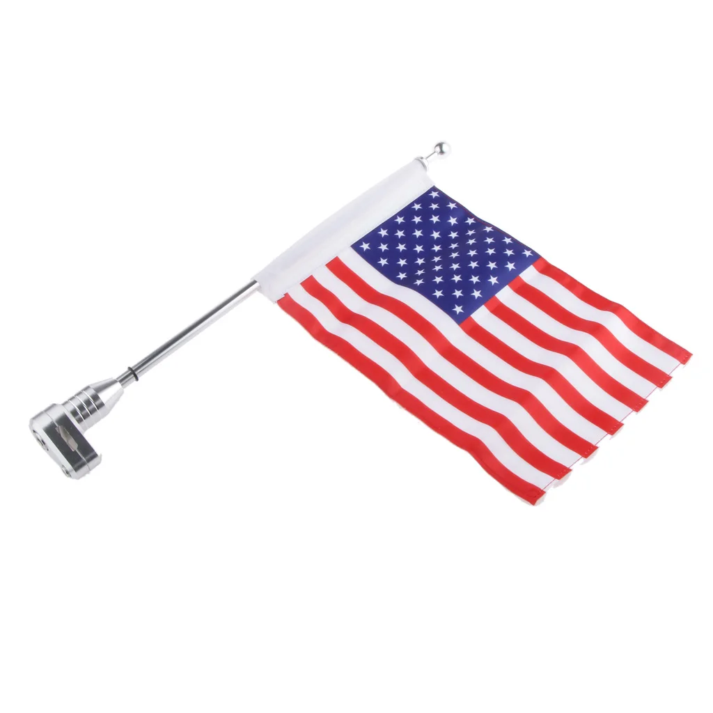 Motorcycle 10x6 inch American Flag with Luggage Rack Pole Mount Sissy Bar for Honda Golden Wing GL1800 | Автомобили и мотоциклы