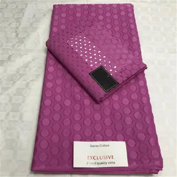 

Newest African Swiss Lace Fabric 3+2 Yards Cotton Nigerian Lace Fabric 2019 Embroidery Swiss Voile Lace LY30