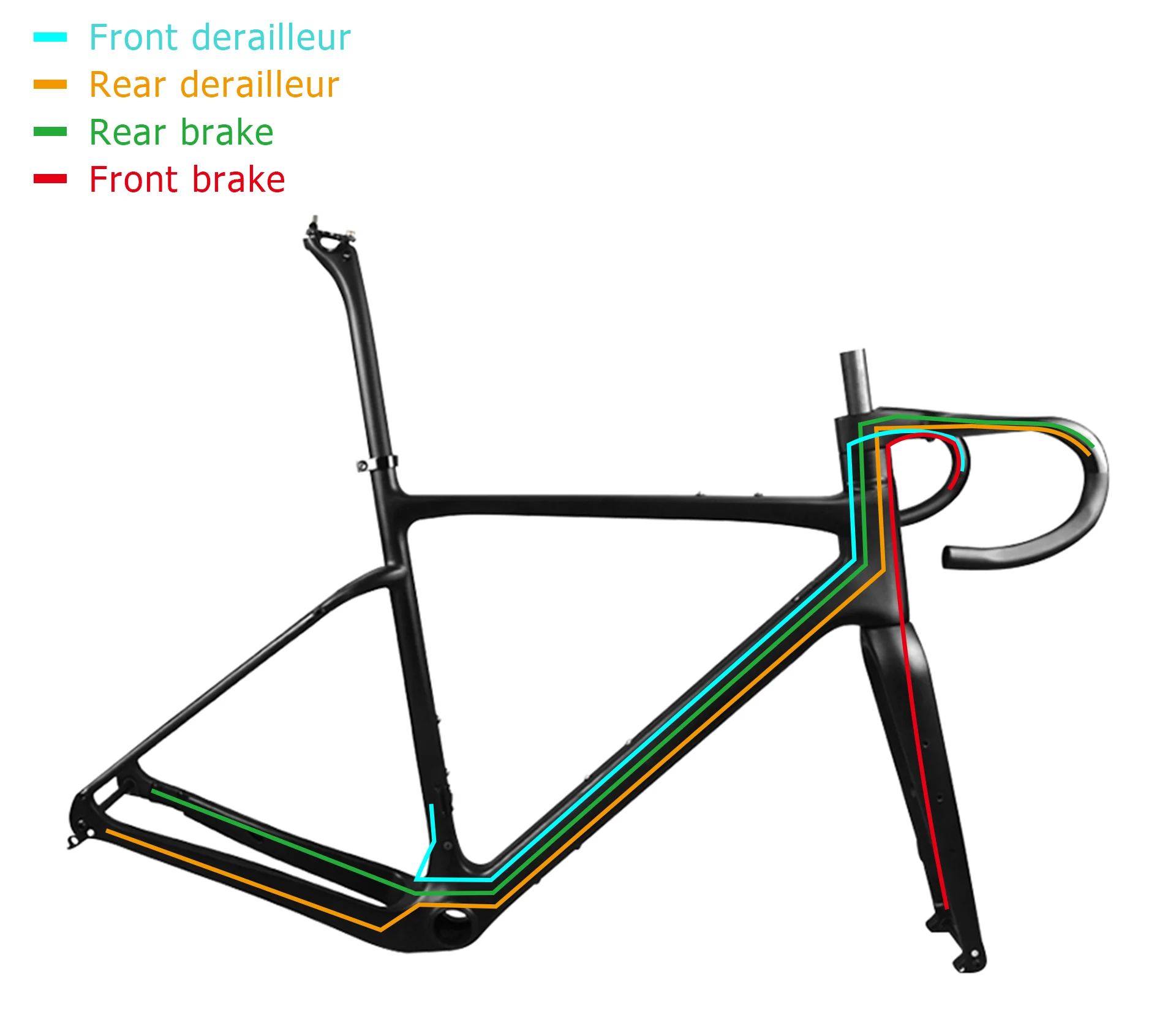T1000 Carbon Kies rahmen 700c * 45c bb386 140/160 flach montierte Scheiben bremse Kies Fahrrad rahmen Rennrad rahmen Cyclocross-Fahrrad – Detail 11