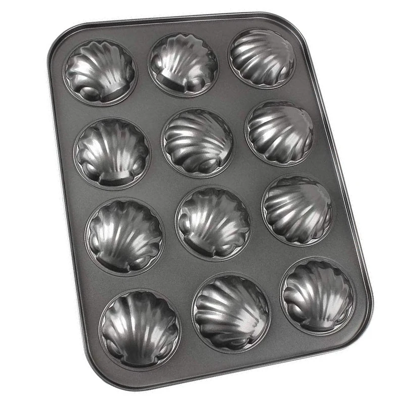 

12 Cup Muffin Tray Set, 1 Piece Baking Utensil Non-Stick Cupcake Baking Mold Carbon Steel Pancake Pan