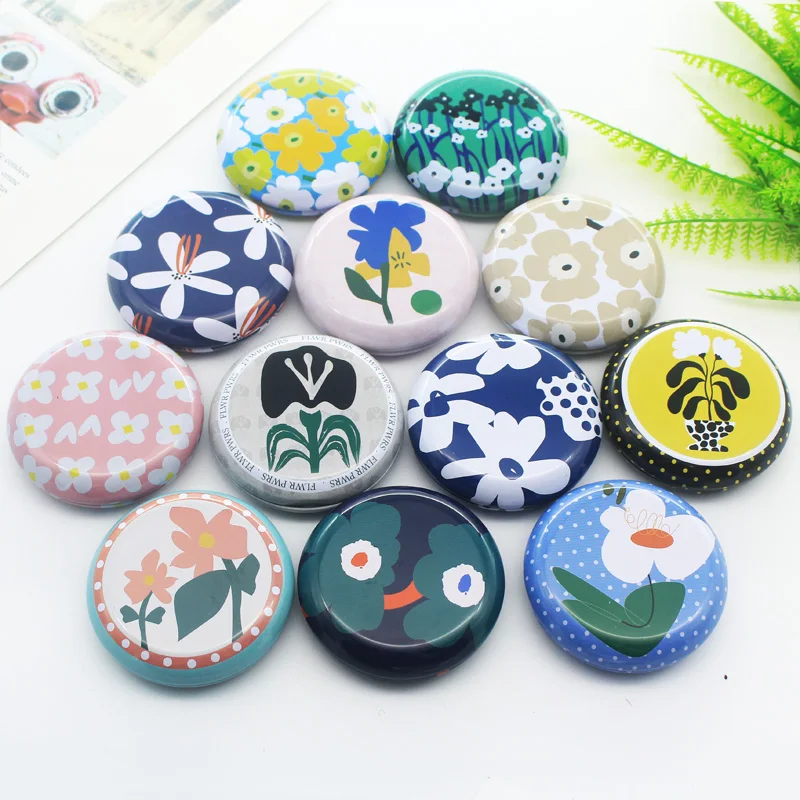 12 Pcs/Lot Fruit Print Round Metal Storage Boxes Tin Cans Jars Containers with Lids for Candy Lip Balm DIY Cosmetics Ointment 