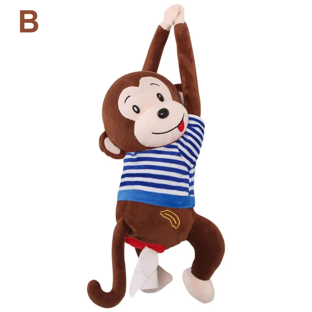 

Creative Cartoon Monkey Home Office Car Hanging Paper Napkin Tissue Box Cover Holder Portable Paper Box