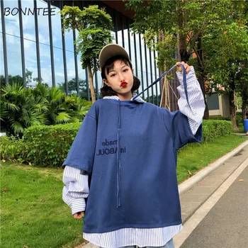 

Hoodies Women Plus Velvet Warm Letter Embroidery Chic Loose Harajuku Simple Womens Long Sleeve Sweatshirt Casual Student BF New