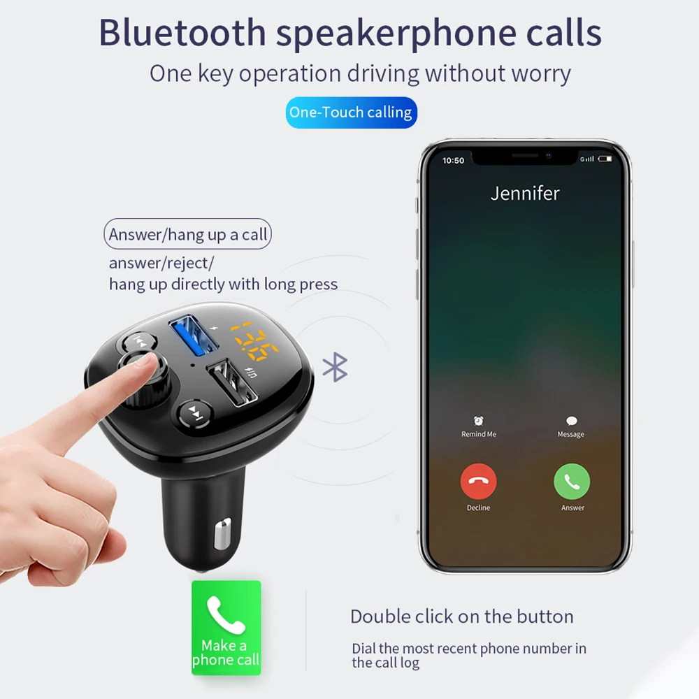 Автомобильный FM передатчик mp3 плеер Bluetooth быстрая зарядка 3 0 QC для Mercedes benz AMG A B C R G