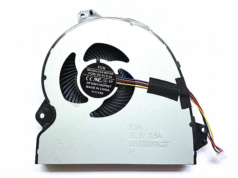 Новый вентилятор ЦП для ASUS GL553 GL553V GL553VE GL553VD GL553VW ZX53 ZX53V ZX53VE GL753 V VD VE FX73 FX53 KX53 FX53V