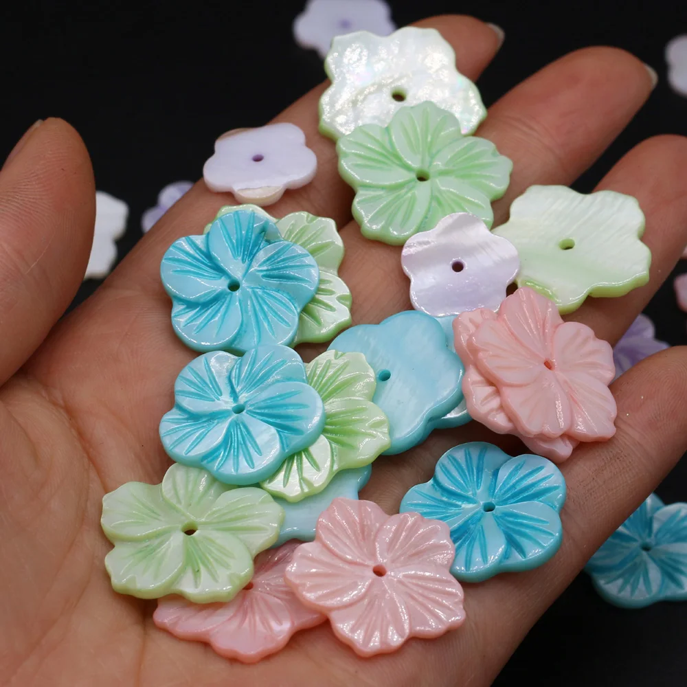 Flower Shell Beads Accessories Shell Beads Jewelry Making 10pcs