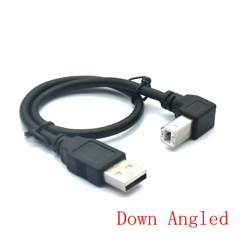 Usb 2.0 a Macho para Usb b Macho tipo b bm up & Down Ângulo Direito e Esquerdo Scanner Impressora Cabo Angular 90 Graus 50cm 150cm - Imagem 3