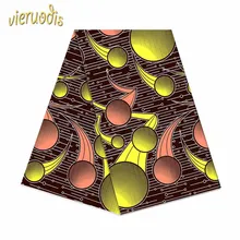 6 ярдов африканская восковая печатная ткань голландская хлопок ткани, материал Дашики батик настоящий цветочный для платья A000316