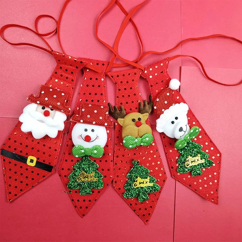 Christmas NEW YEAR Tie Party Accessories Boys Creative Christmas Bow Tie Children Party Dance Decoration For Kids Glow in Dark