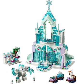 

Elsa Anna Ice Dream Romantic Castle Model Building Blocks Cinderella Princess Castle City Set Compatible Legoinglys Friends