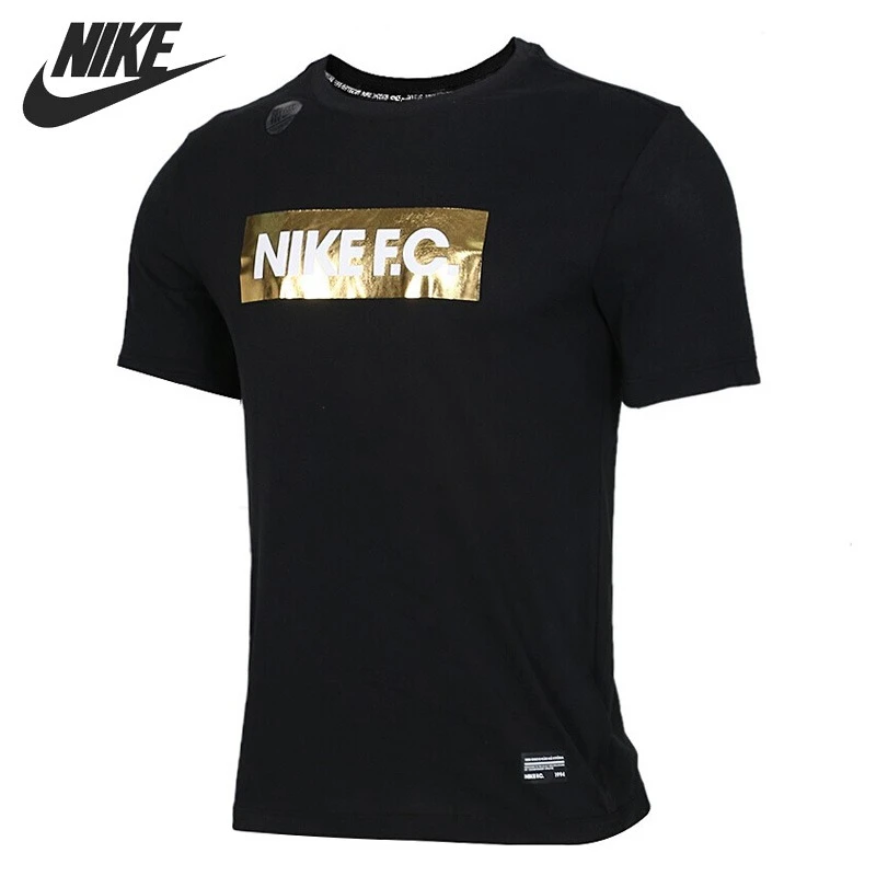 NIKE Camiseta secado FC para hombre, ropa deportiva de manga corta, de Bloque Dorado, novedad Original|Camisetas para correr| - AliExpress