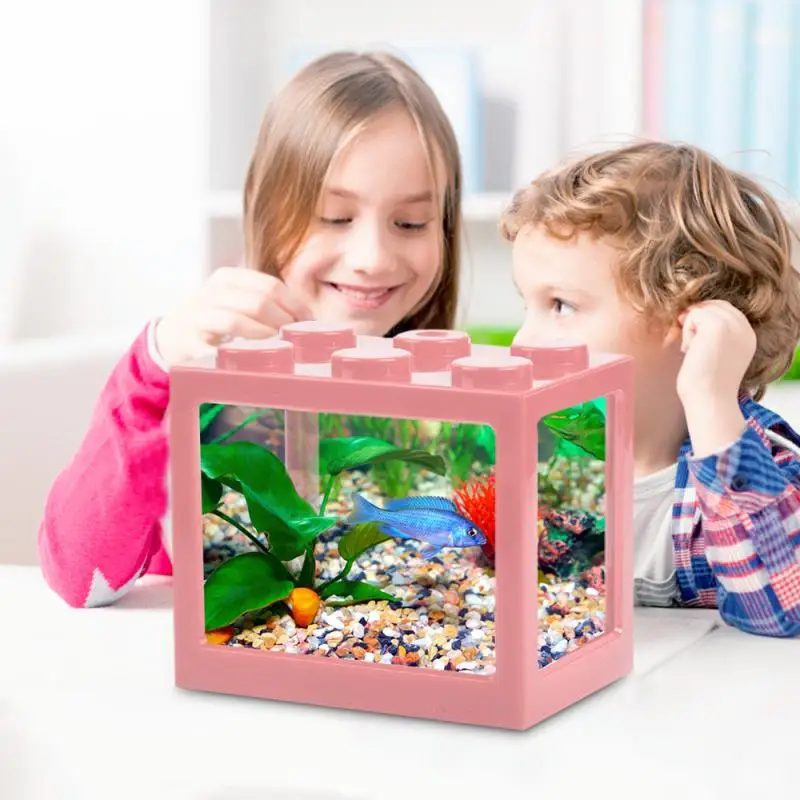 Новинка 9 цветов Betta Fish мини аквариум креативный строительный блок для рыбы