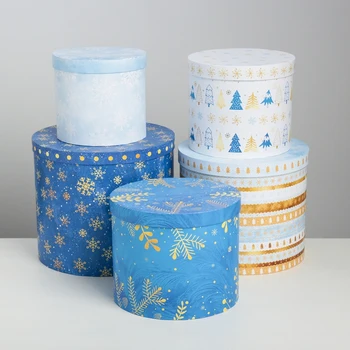 

Set of gift boxes 5 in 1 "Wonderful snowflakes", 13 × 14‒19.5 × 20 cm
