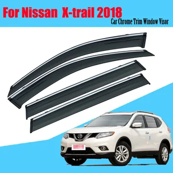 

For Nissan x-trail 2018 Car Sun Window Visor Rain Guard Vent Shade Accessories 4Pcs
