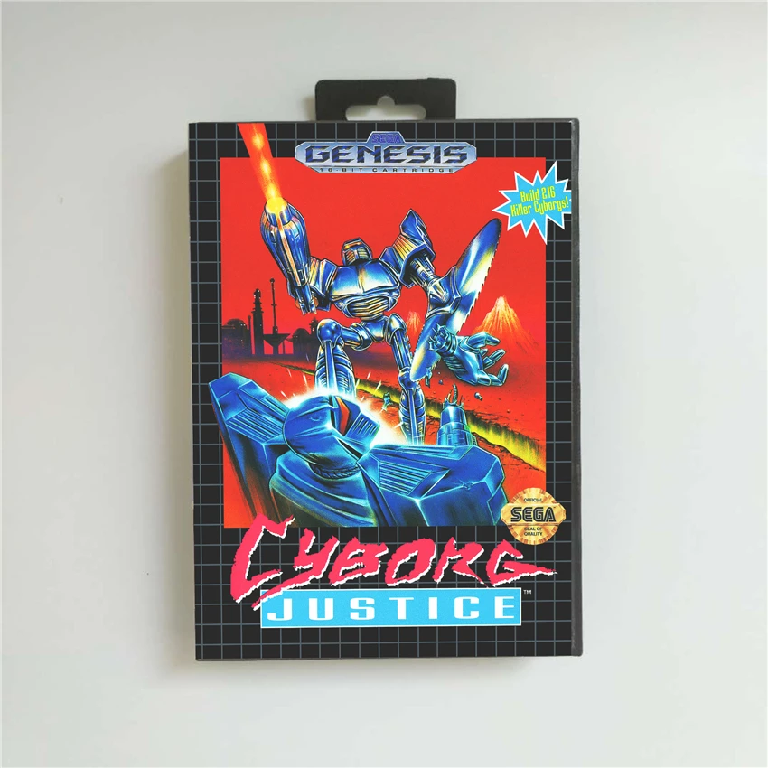 Cyborg Justice крышка США с розничной коробкой 16 бит MD игровая карта для Sega Megadrive Genesis