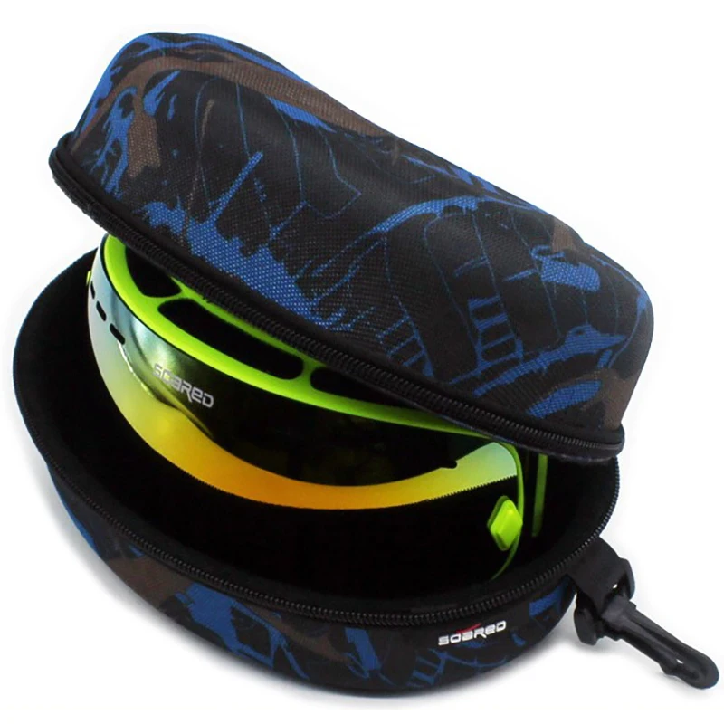 Взрослые детские очки водостойкая молния чехол портативные очковые Чехлы контейнер для сумок аксессуары с крючками для лыжных очков